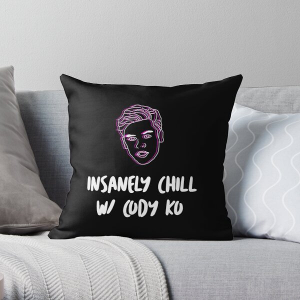 Insanely Chill - Cody's Podcast Throw Pillow RB1108 product Offical Cody Ko Merch